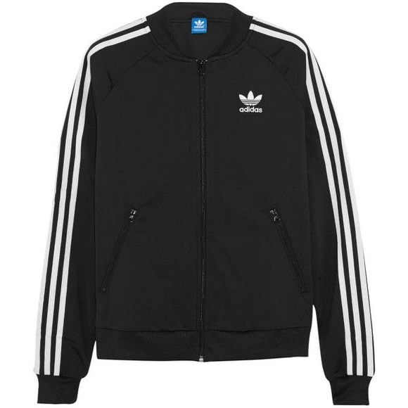 Adidas black and white striped jacket Clearance